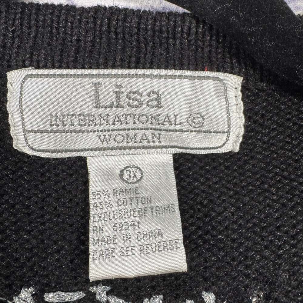 Lisa international Santa Christmas Cardigan 3X - Picture 8 of 10